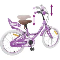 vidaXL Kinderfiets 18 Inch voor 5-7 jaar oud Paars