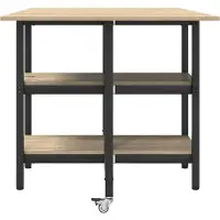 vidaXL Eettafel 122 x 80 x 76,5 cm Bewerkt hout Sonoma Eiken