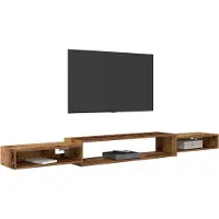 vidaXL Wand gemonteerd TV Kast Muurmontage Oud hout 220 x 28 x 21 cm