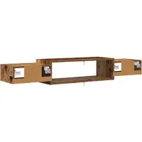 vidaXL Wand gemonteerd TV Kast Muurmontage Oud hout 140 x 28 x 21 cm