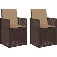 vidaXL Tuinstoelen 2 pcs Bruin en Taupe PP