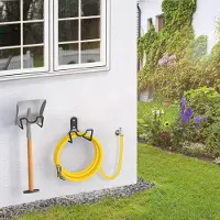 Markenlos Metalen slanghouder - Wandmontage voor tuinslang - 2 stuks - Zwart