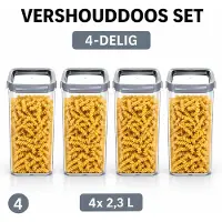 Curver - 4x Vershouddoos van 2,3 L - Dry Food Storage