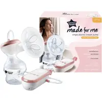 Tommee tippee Made For Me - enkele elektrische borstkolf - Sterke zuigkracht - Zacht gevoel - Oplaadbaar via USB - Stil - Draagbaar - Express-modi - Inclusief babyfles