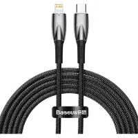 Baseus - Glimmer - Series snellaadkabel USB-C - Lightning 480Mb/s PD 20W 2m zwart
