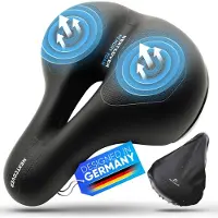 Nextcover Fietszadel - Airflow - Ergonomisch - Memory Foam - Zwart