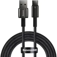 Baseus - Tungsten - Gold kabel USB-A - USB-C 480Mb/s 100W 2m zwart - (CAWJ000101)