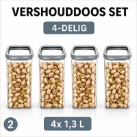 Curver - 4x Vershouddoos van 1,3 L - Dry Food Storage