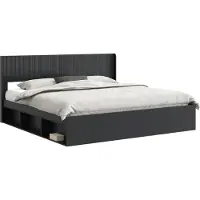 vidaXL Bedframe met opbergruimte en hoofdbord 2 st Bewerkt hout
