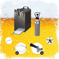 Ich-zapfe Complete set - Biertap - STREAM 80 bierkist, doorstroomkoeler 2-lijns droge koeler, Type A, NC Adapter