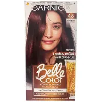 Garnier Permanente Kleur - - Belle Color - 4.8 Kastanjebruin Mocha - Bedekt 100% witte haren - Verrijkt met tarwekiemolie