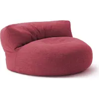 DS Produkte Indoor linnen zitzak lounge, ronde zitzak voor binnen, 320 l vulling, 90 x 50 cm, linnenlook en feel, verrot