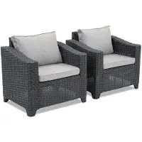 Garden Point Denali antraciet technorattan fauteuil - set van 2 stuks