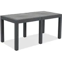Garden Point Denali antraciet technorattan tuintafel