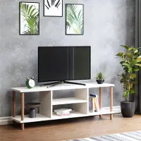 En.casa TV meubel Ærøskøbing 120x29x43 cm wit