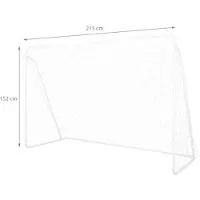 NILS NT8215 Serie - Voetbalnet - 215 x 152 x 76 cm - Weerbestendig - Met Klipsen