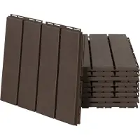 Outsunny Sunny Weerbestendig gazontapijt, houten tegels, kliktegels, terrastegels, kliksysteem, straatstenen, kabelbinders, platen, taxibaan, terrasplanken, kantenstrip, PVC-kunststofpanelen, vloerrooster,