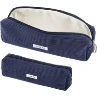 Markenlos Pennentasje van corduroy, damespennenetui, meisjespennenetui, etui, corduroy pennenetui voor meisjes, tieners, school, kantoor