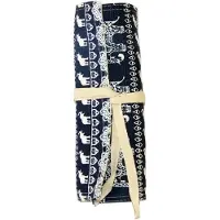 Markenlos Opvouwbare etui voor kleurpotloden – Olifant-etui (24 stuks), potloodrol, opvouwbaar etui – potloodrol, penseelrol van canvas en katoen – Ideaal voor reizen, school, kantoor, kunst | 24 stuks