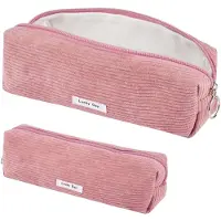 Markenlos Etui van cordura, etui, pennenetui, etui voor meisjes, tieners, school, kantoor (roze)