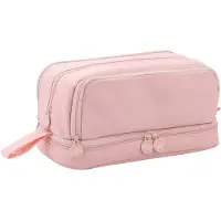 Markenlos Etui voor meisjes/tieners, groot etui voor volwassenen, schooletui met 4 vakken