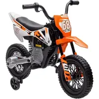 AIYAPLAY Elektrische kindermotorfiets Kunststof, Metaal 107L x 56B x 70H cm Oranje