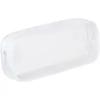 Markenlos Multifunctionele opbergtas, wit. Transparante pennenhouder voor leerlingen, studenten en leerkrachten. Transparante toilettas voor kinderen.