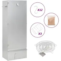 vidaXL BBQ-rookoven met koude rookgenerator gegalvaniseerd staal