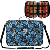 Markenlos Grote etui voor 480 kleurpotloden, waterdicht, pennenetui, opbergtas voor tekenpotloden, kunstbenodigdheden, penselen, fineliners, markers, cadeau voor kunststudenten (orchidee)