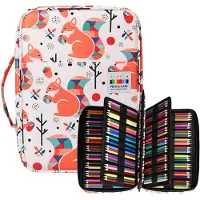 Markenlos Grote, extra grote etui met 220 vakken, waterdichte etui voor aquarelpotloden, stiften en gelpennen.