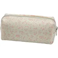 Markenlos Etui met rits en een mooi bloemenmotief, geschikt voor school, kantoor, meisjes, als make-up tasje of portemonnee