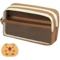 Markenlos Capybara etui met grote capaciteit, draagbare pennenhouder, etui met rits