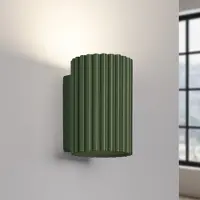Sollux Wandlampe , ALORA, dimbare, Groen, Woonkamer, Aluminium