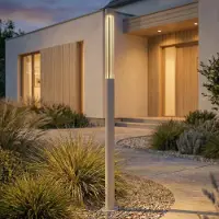 LINDBY Buitenverlichting , Fjorya, Grijs, Terras, Aluminium, Modern
