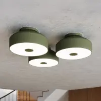 Sollux Plafondlamp CLARO, dimbaar, groen, Woon-/ Eetkamer, metaal, plafondlamp