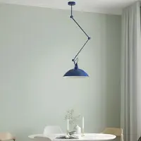Aldex Design hanglamp Melos, dimbaar, blauw, Woon-/ Eetkamer, metaal, Scandinavisch, hanglamp