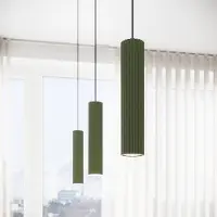 Sollux Hanglampe , ALORA, dimbare, Groen, Woonkamer, Aluminium