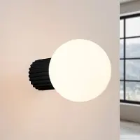 Sollux Wandlamp ORBI, dimbaar, zwart, Badkamer, Aluminium, Wandlamp