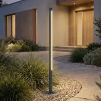 LINDBY LED tuinpadverlichting - tuinlamp Liravel, zwart, Aluminium, Modern, LED buitenlamp