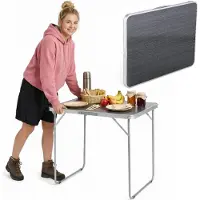 Outtec Klaptafel, Vouwtafel, Campingtafel - 80 x 60 x 70 cm - Kleine Tafel, Balkontafel, Tafel - voor Camping, Balkon, Tuin, Strand