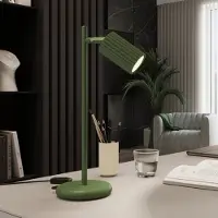 Sollux Tafellampe , ALORA, Groen, Woonkamer, Aluminium