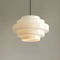 Aldex Hanglamp Filo, dimbaar, wit / opaal, Woon-/ Eetkamer, Glas, Scandinavisch, hanglamp