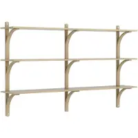 Swedese Levi plankrek 3 planken Naturel gelakt eik-aluminium, 180 cm