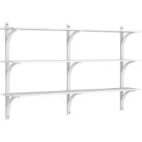 Swedese Levi plankrek 3 planken Witgebleekt esdoorn-messing, 180 cm