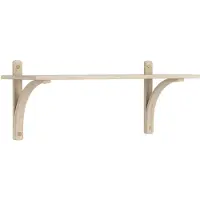 Swedese Levi plankrek 1 plank Wit gepigmenteerd eik-messing, 90 cm