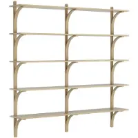 Swedese Levi plankrek 5 planken Natural lakken eik-messing, 180 cm