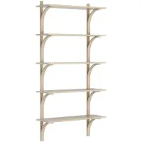 Swedese Levi plankrek 5 planken Witgepigmenteerd eik-aluminium, 90 cm