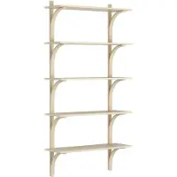 Swedese Levi plankrek 5 planken Naturel gelakte essen-aluminium, 90 cm