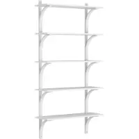 Swedese Levi plankrek 5 planken Witgebeitst esdoorn-aluminium, 90 cm