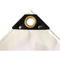 Boni-Shop® Afdekzeil - 6 x 12m - Wit - 650g/m² (72m²) - Hoogwaardig canvas PVC-coating - Tegen scheuren - water - UV - Temperatuurbestendig - Metalen ogen